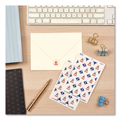 Printable Mailing Seals, 1" Dia, Clear, 15/sheet, 32 Sheets/pack, (5248)