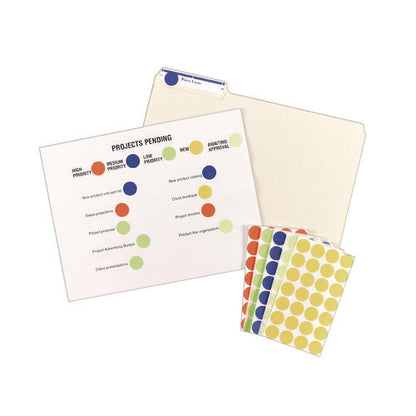 Printable Self-adhesive Removable Color-coding Labels, 0.75" Dia, Green, 24/sheet, 42 Sheets/pack, (5463)