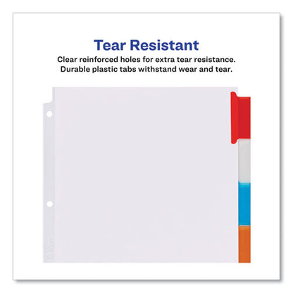 Insertable Dividers W/single Pockets, 5-tab, 11.25 X 9.13, White, 1 Set
