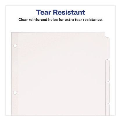 Write And Erase Plain-tab Paper Dividers, 5-tab, 11 X 8.5, White, 36 Sets