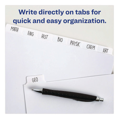 Write And Erase Plain-tab Paper Dividers, 8-tab, 11 X 8.5, White, 24 Sets