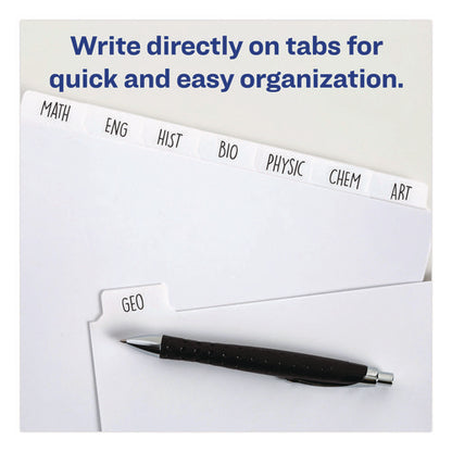 Write And Erase Plain-tab Paper Dividers, 8-tab, 11 X 8.5, White, 24 Sets