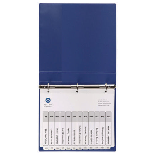 Customizable Table Of Contents Ready Index Black And White Dividers, 12-tab, Jan. To Dec., 11 X 8.5, White, 6 Sets