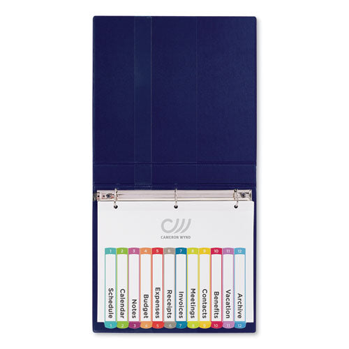 Customizable Toc Ready Index Multicolor Tab Dividers, 12-tab, 1 To 12, 11 X 8.5, White, Contemporary Color Tabs, 1 Set