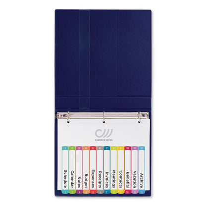 Customizable Toc Ready Index Multicolor Tab Dividers, 12-tab, 1 To 12, 11 X 8.5, White, Contemporary Color Tabs, 1 Set