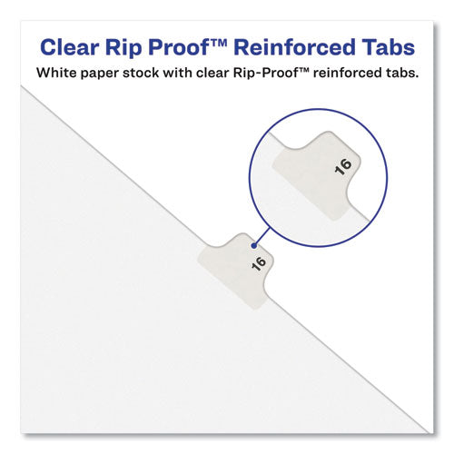 Avery-style Preprinted Legal Bottom Tab Divider, 26-tab, Exhibit I, 11 X 8.5, White, 25/pk