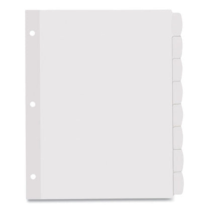 Big Tab Printable White Label Tab Dividers, 8-tab, 11 X 8.5, White, 4 Sets