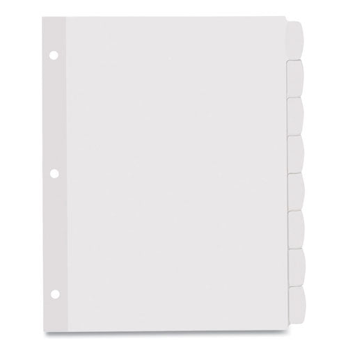 Big Tab Printable White Label Tab Dividers, 8-tab, 11 X 8.5, White, 4 Sets