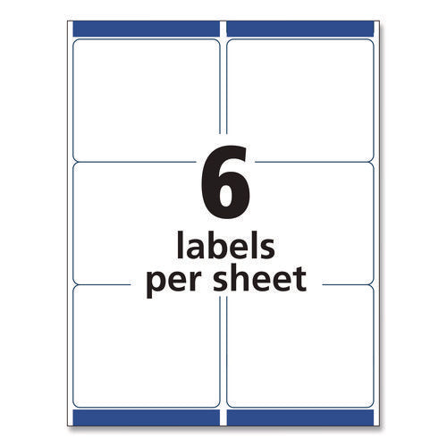 Matte Clear Easy Peel Mailing Labels W/ Sure Feed Technology, Laser Printers, 3.33 X 4, Clear, 6/sheet, 10 Sheets/pack