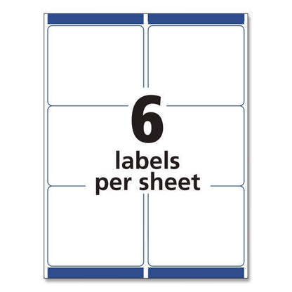Matte Clear Easy Peel Mailing Labels W/ Sure Feed Technology, Laser Printers, 3.33 X 4, Clear, 6/sheet, 10 Sheets/pack