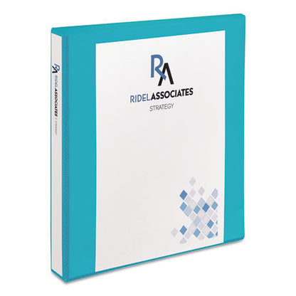 Durable View Binder With Durahinge And Slant Rings, 3 Rings, 1" Capacity, 11 X 8.5, Aqua