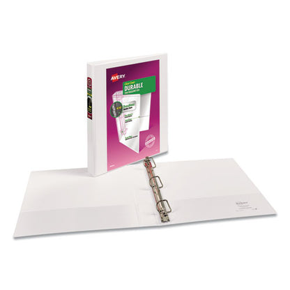 Durable View Binder With Durahinge And Slant Rings, 3 Rings, 1" Capacity, 11 X 8.5, White, 4/pack