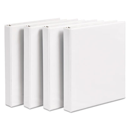 Durable View Binder With Durahinge And Slant Rings, 3 Rings, 1" Capacity, 11 X 8.5, White, 4/pack