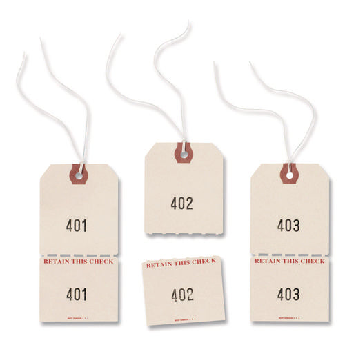 Duplicate Auto Park Tags, 1-500, 4.75 X 2.38, Manila, 500/box