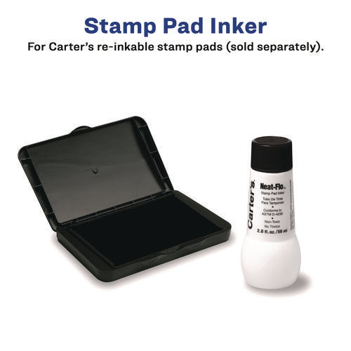 Neat-flo Stamp Pad Inker, 2 Oz Bottle, Black