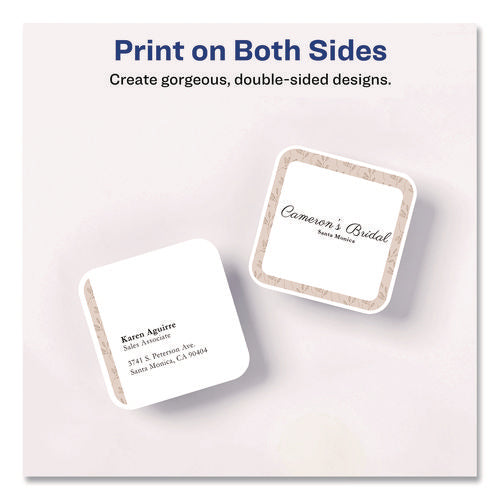 Clean Edge Square Cards, Inkjet, 2.5 X 2.5, 9 Cards/sheet, 20 Sheets/pack