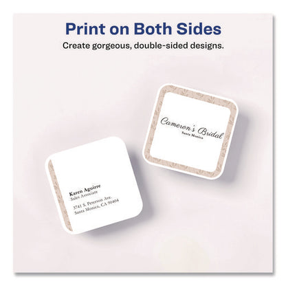 Clean Edge Square Cards, Inkjet, 2.5 X 2.5, 9 Cards/sheet, 20 Sheets/pack