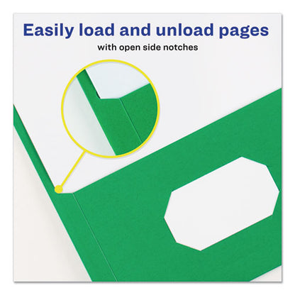 Two-pocket Folder, 40-sheet Capacity, 11 X 8.5, Assorted Colors, 25/box