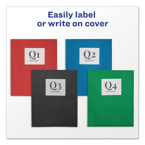 Two-pocket Folder, 40-sheet Capacity, 11 X 8.5, Assorted Colors, 25/box