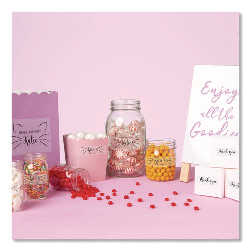 Matte Clear Easy Peel Mailing Labels W/ Sure Feed Technology, Laser Printers, 1.33 X 4, Clear, 14/sheet, 50 Sheets/box