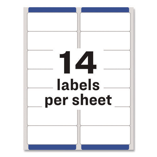Matte Clear Easy Peel Mailing Labels W/ Sure Feed Technology, Laser Printers, 1.33 X 4, Clear, 14/sheet, 50 Sheets/box