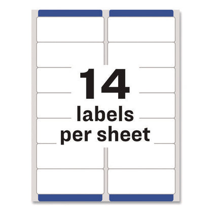 Matte Clear Easy Peel Mailing Labels W/ Sure Feed Technology, Laser Printers, 1.33 X 4, Clear, 14/sheet, 50 Sheets/box