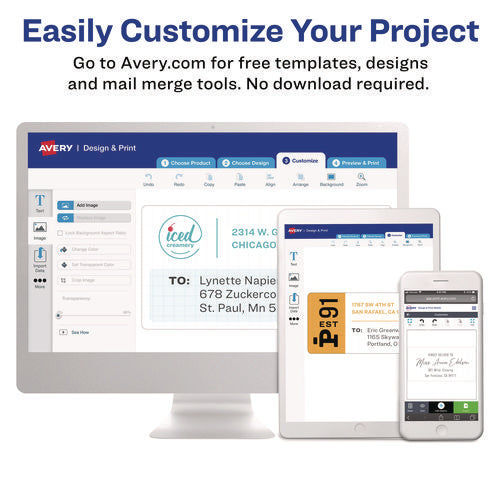 Send And Reply Piggyback Labels, Inkjet/laser Printers, 1.63 X 4, White, 12/sheet, 20 Sheets/pack