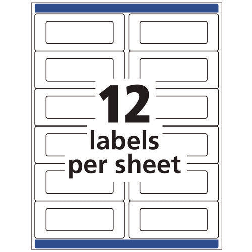 Send And Reply Piggyback Labels, Inkjet/laser Printers, 1.63 X 4, White, 12/sheet, 20 Sheets/pack
