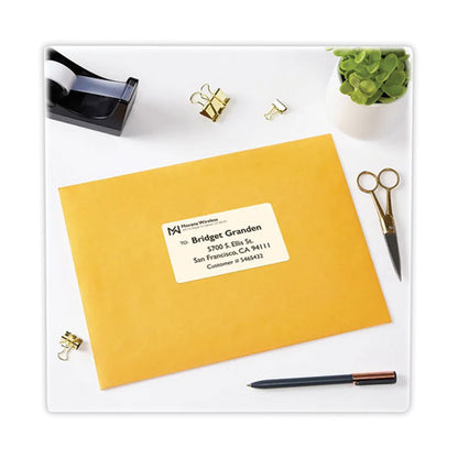 Shipping Labels With Trueblock Technology, Laser Printers, 2.5 X 4, White, 8/sheet, 25 Sheets/pack