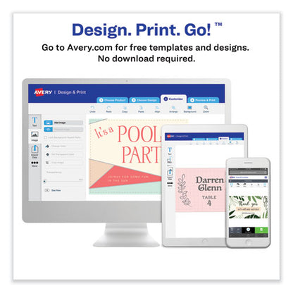 Print-to-the-edge Microperforated Business Cards With Sure Feed Technology, Laser, 2 X 3.5, White, 8/sheet, 20 Sheets/pack