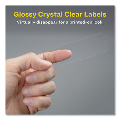 Glossy Clear Easy Peel Mailing Labels W/ Sure Feed Technology, Inkjet/laser Printers, 0.66 X 1.75, 60/sheet, 10 Sheets/pk