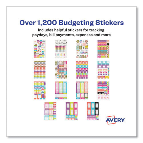 Budgeting Planner Stickers, Assorted Sizes And Colors, 1,224/pack