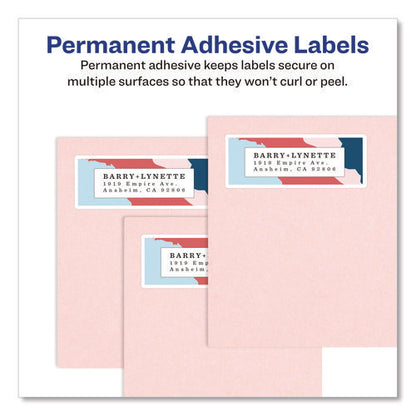 Vibrant Laser Color-print Labels W/ Sure Feed, 0.75 X 2.25, White, 750/pk