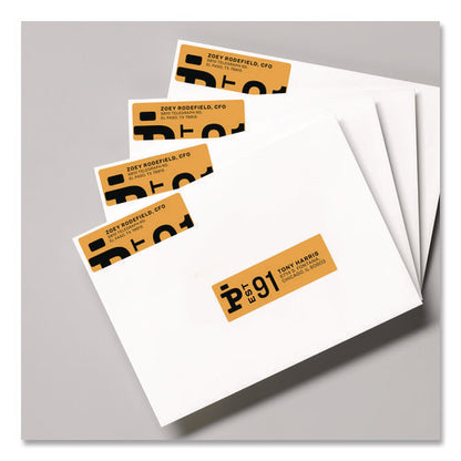 Vibrant Laser Color-print Labels W/ Sure Feed, 0.75 X 2.25, White, 750/pk