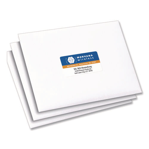 Vibrant Laser Color-print Labels W/ Sure Feed, 1.25 X 2.38, White, 450/pack