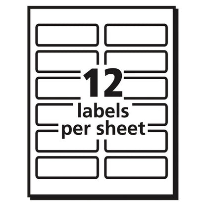 Vibrant Laser Color-print Labels W/ Sure Feed, 1.25 X 3.75, White, 300/pack