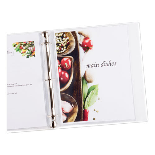 Heavyweight Easy Load Non-glare Sheet Protector, Side: 3-hole Punched, Top Load 8.5 X 11 Insert, Clear Front, 100/box