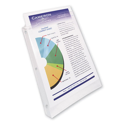 Heavyweight Easy Load Non-glare Sheet Protector, Side: 3-hole Punched, Top Load 8.5 X 11 Insert, Clear Front, 100/box