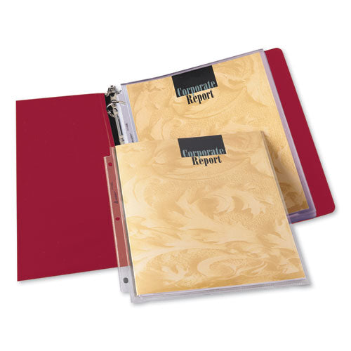 Multi-page Capacity Heavyweight Diamond Clear Sheet Protector, Side: 3-hole Punched, Top Load 8.5 X 11 Insert, Clear, 25/pack