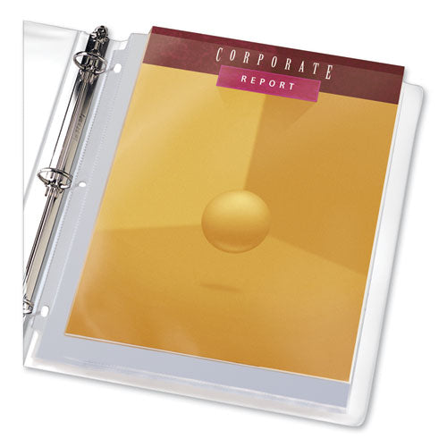 Multi-page Capacity Heavyweight Diamond Clear Sheet Protector, Side: 3-hole Punched, Top Load 8.5 X 11 Insert, Clear, 25/pack