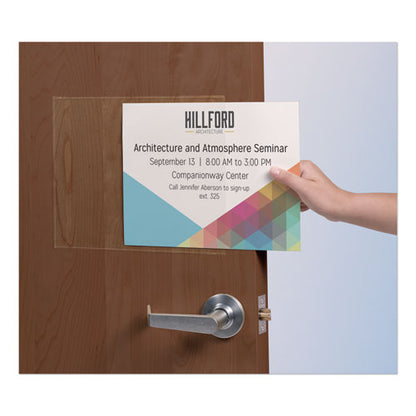 Removable Self-adhesive Clear Display Protector, 8.5 X 11 Insert, Diamond Clear, 10/pack