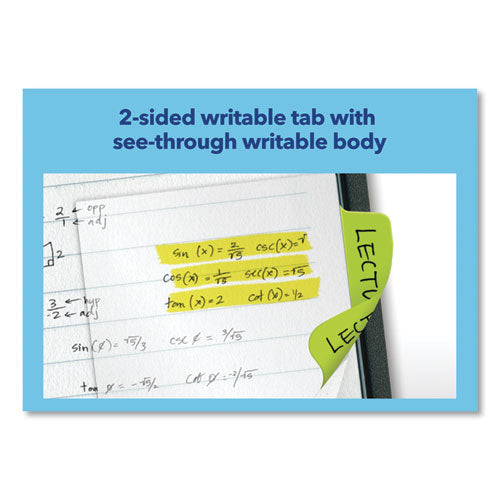 Ultra Tabs Repositionable Tabs, Standard: 2" X 1.5", 1/5-cut, Assorted Neon Colors, 48/pack