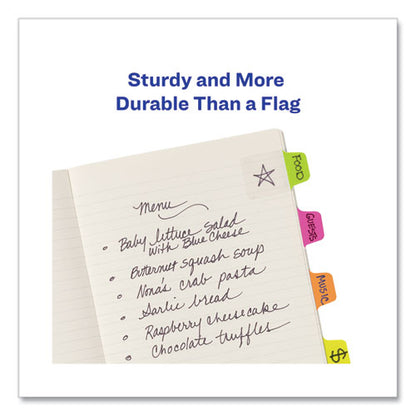 Ultra Tabs Repositionable Tabs, Mini Tabs: 1" X 1.5", 1/5-cut, Assorted Neon Colors, 80/pack