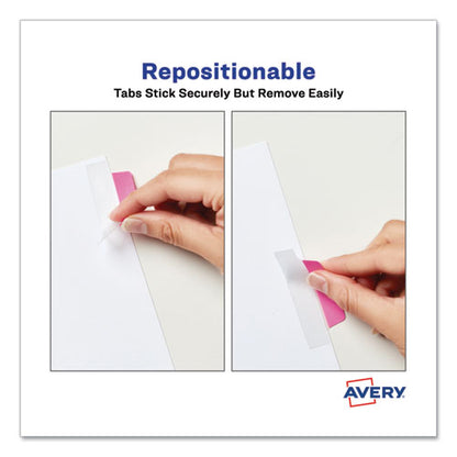 Ultra Tabs Repositionable Tabs, Margin Tabs: 2.5" X 1", 1/5-cut, Assorted Neon Colors, 24/pack