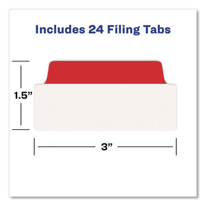 Ultra Tabs Repositionable Tabs, Wide And Slim: 3" X 1.5", 1/3-cut, Assorted Colors, 24/pack
