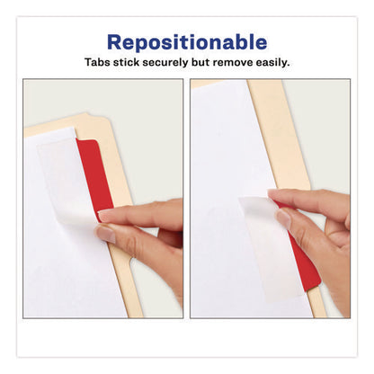 Ultra Tabs Repositionable Tabs, Wide And Slim: 3" X 1.5", 1/3-cut, Assorted Colors, 24/pack