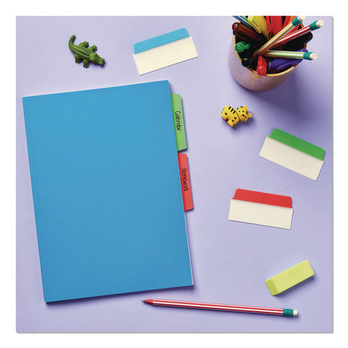 Ultra Tabs Repositionable Tabs, Wide And Slim: 3" X 1.5", 1/3-cut, Assorted Colors, 24/pack