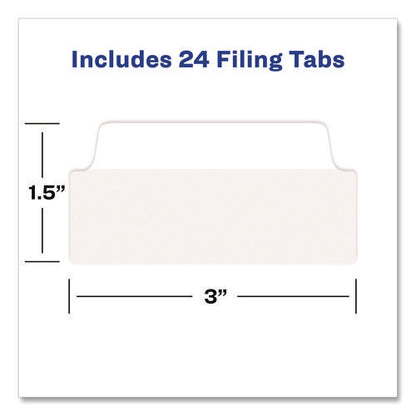 Ultra Tabs Repositionable Tabs, Wide And Slim: 3" X 1.5", 1/3-cut, White, 24/pack