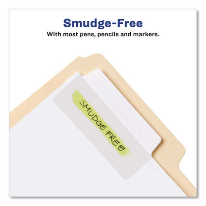 Ultra Tabs Repositionable Tabs, Wide And Slim: 3" X 1.5", 1/3-cut, White, 24/pack