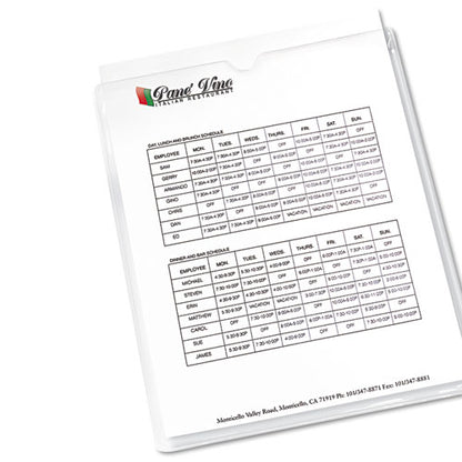 Heavyweight Clear Vinyl Envelope With Thumb Notch, 12 X 9, Clear, 10/pack